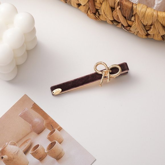 Purple Velvet Bow Hair Clip - Picture 1 of 1